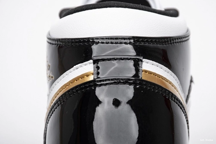 White   Patent Jordan 852542-007 Black 1 Mid Gold 0225